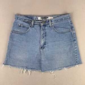 VTG Anchor Blue Baggy Shorts Jorts Relaxed Mens 34 Cut Off Y2K 90s